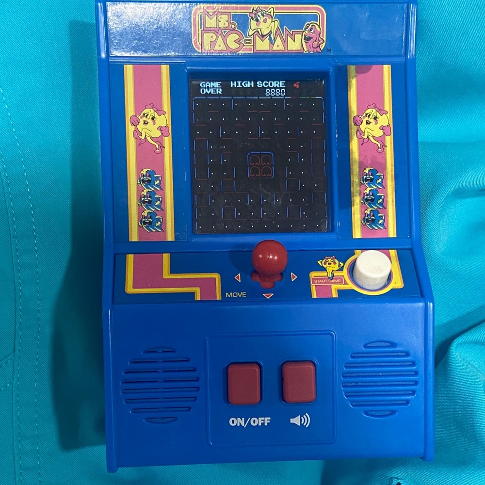 Ms. Pac-Man Retro Handheld Game - Blue